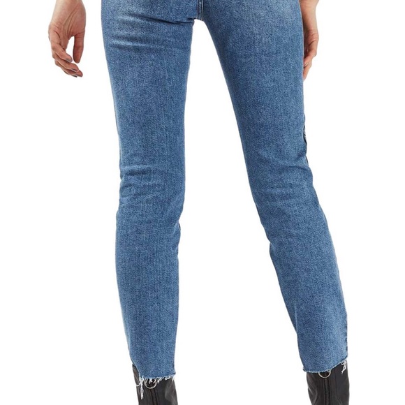 TOPSHOP Painted Straight leg Jeans - Picture 6 of 8